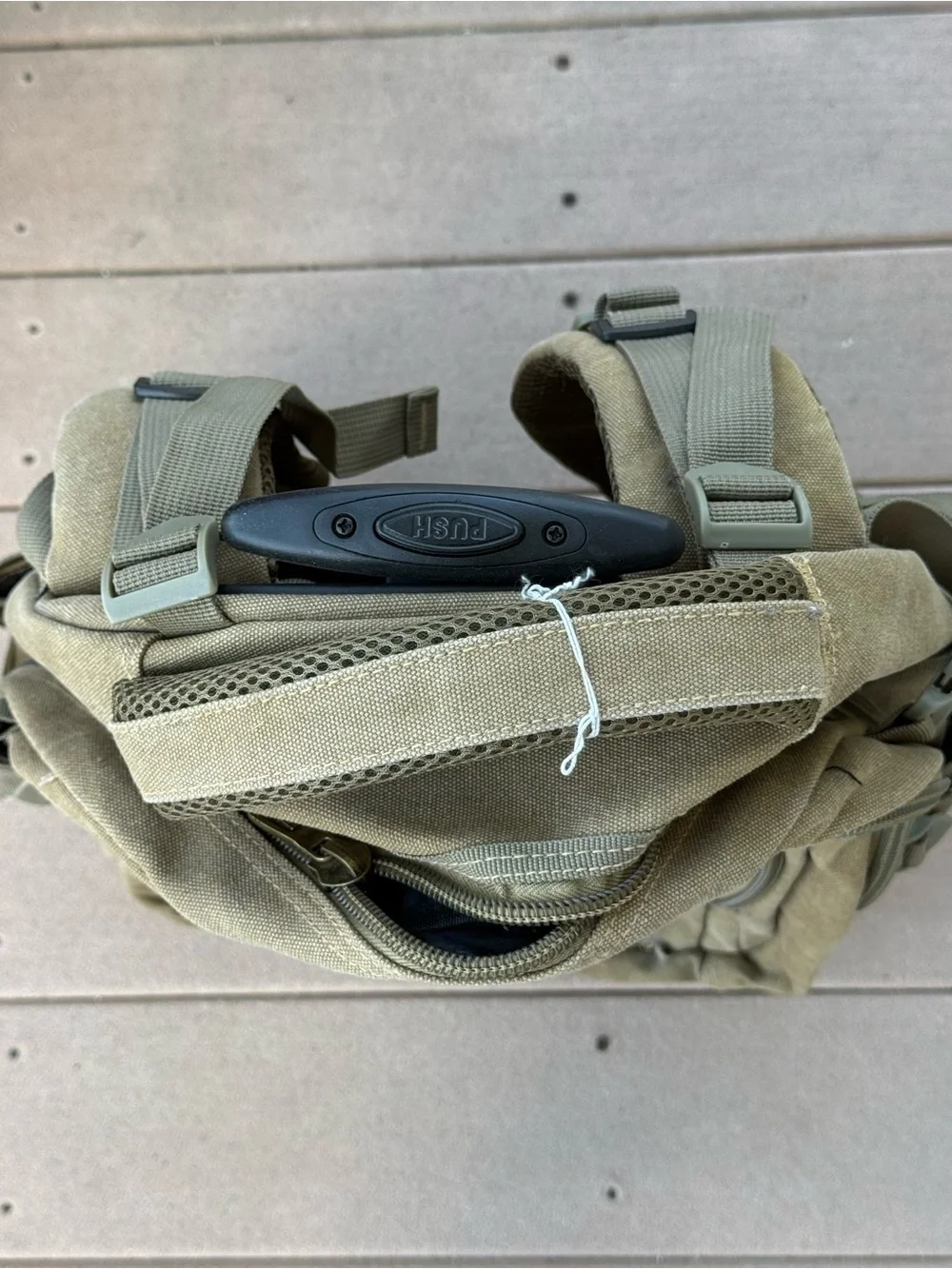 Olive Green Canvas Travel Backpack for Men AOKING